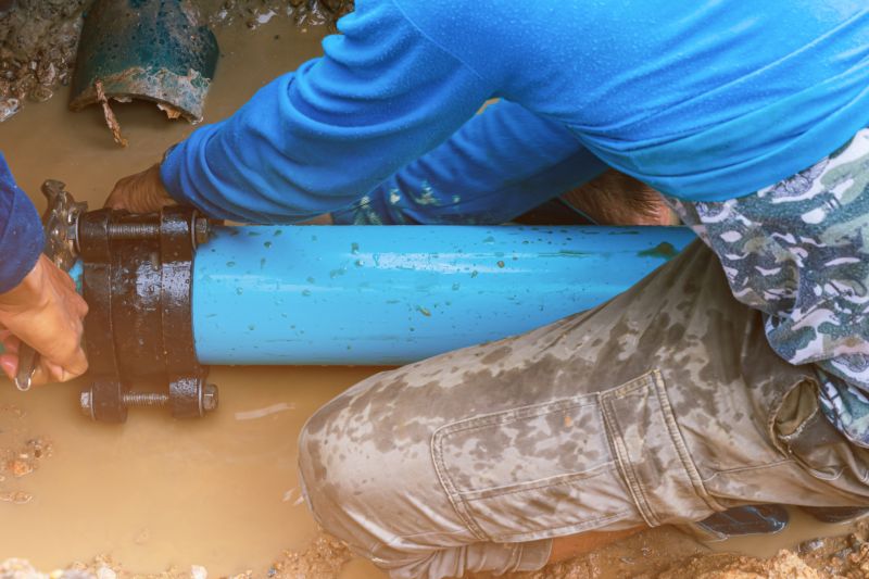 Water Main Repair in Progress
